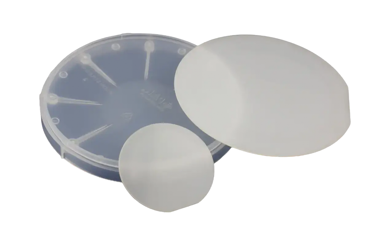 GaN on Sapphire wafer 4inch P GaN Gallium nitride Semiconductor Substrate, showing various wafer sizes.