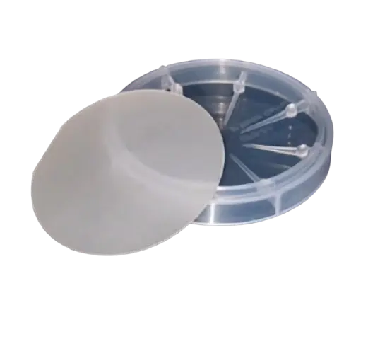 GaN on Sapphire wafer 4inch PG GaN Gallium nitride Semiconductor Substrate in packaging.