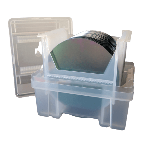 Silicon Wafer 8inch P/N Type(100) 1-100Ω Single Sided/Double Polished Dummy Grade Reclaimed Substrate in storage container.
