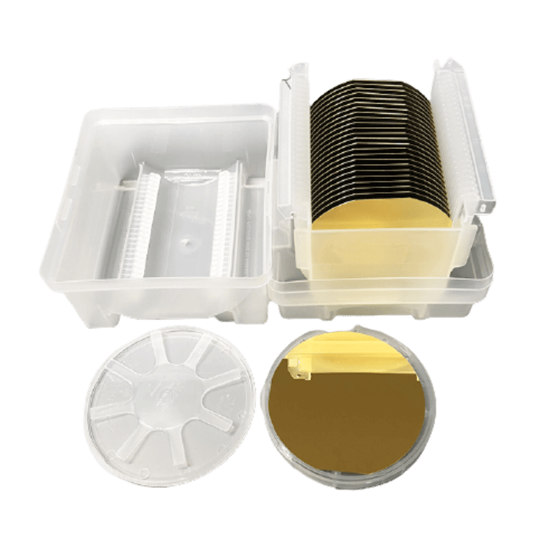Silicon wafer 4inch 6inch Copper Layer Semiconductor Substrate in protective packaging with accessories.