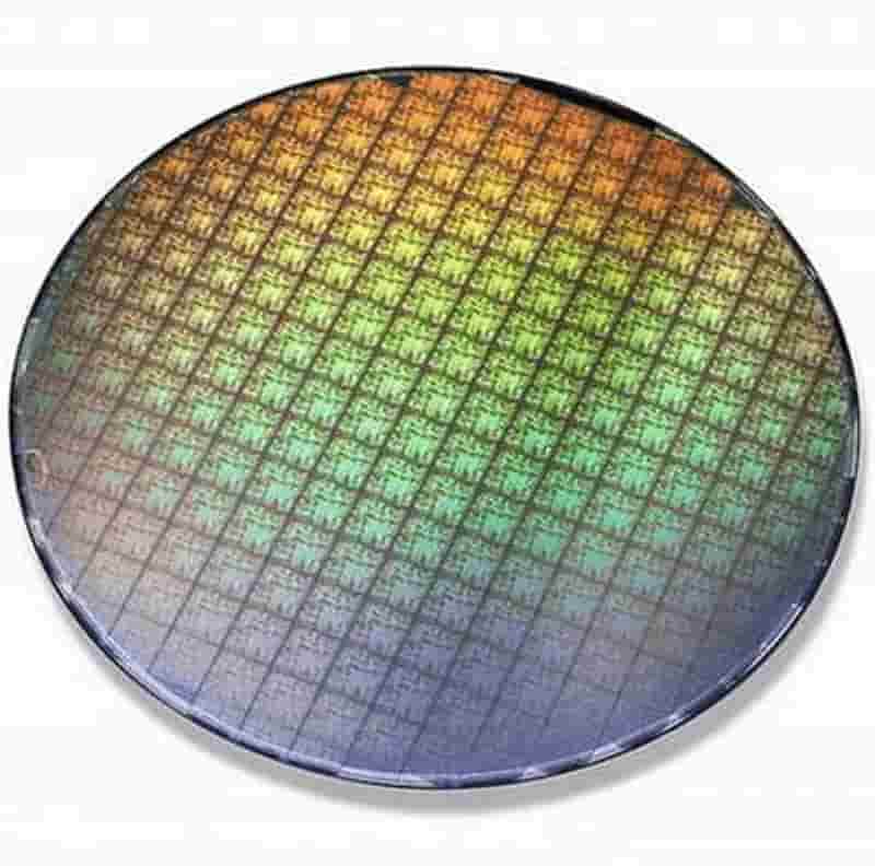 Siliocn Pattern Wafer 6~12 inch Semiconductor Integrated Circuits Substrate with colorful chip pattern.